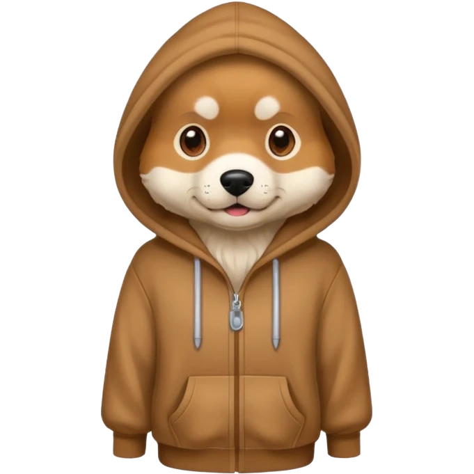 Dog wearing a hoodie emoji