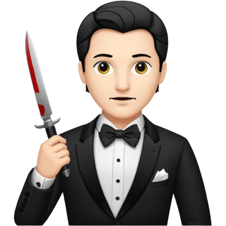 Man Opera singer with a knife  emoji