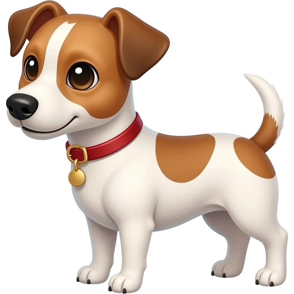 Jack Russell hembra con una mancha grande en el osico emoji