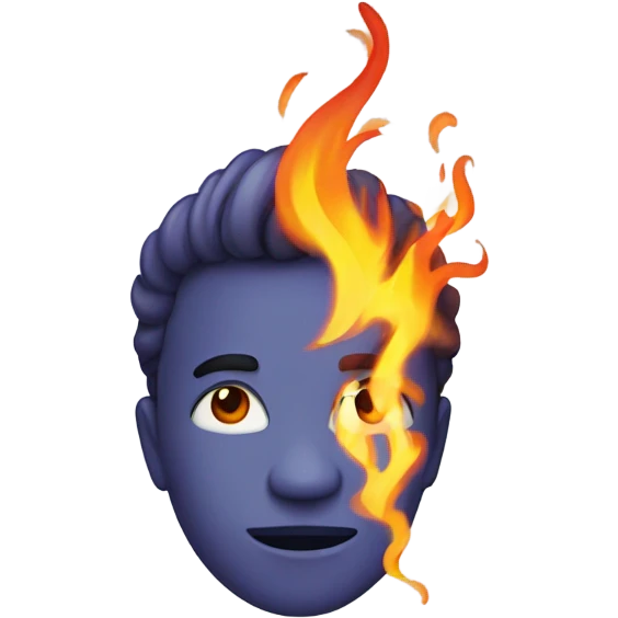 hair on fire emoji