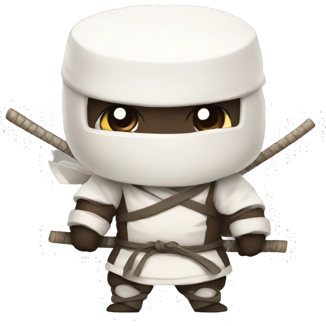 Chibi marshmallow ninja emoji