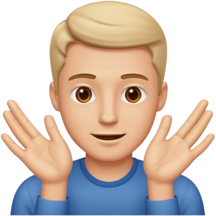 White guy masturbating emoji