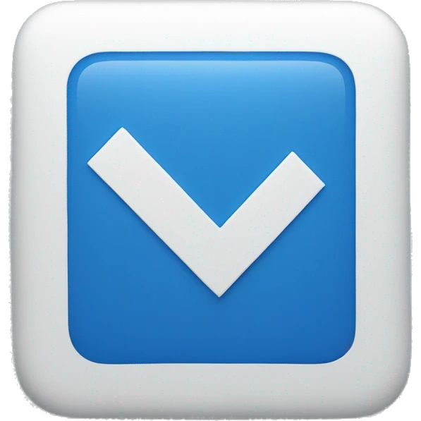 A white tick in a blue square emoji