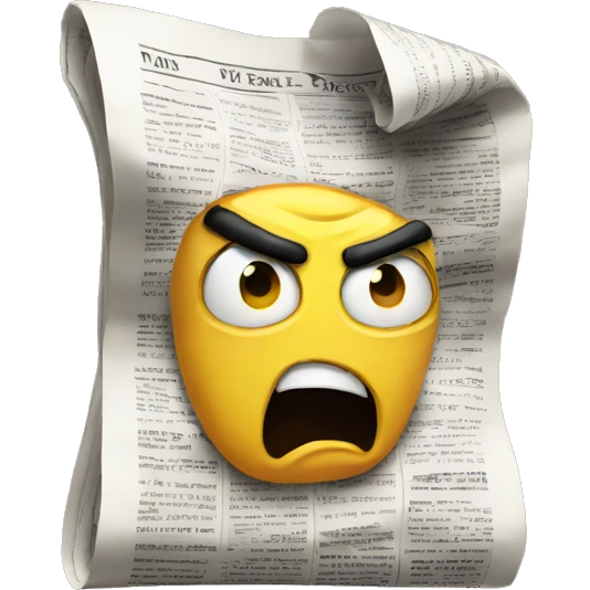 angry newspaper emoji