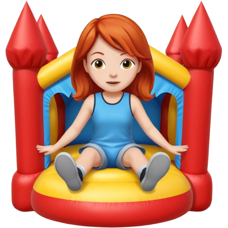 redhead girl-sitting-in-bouncy-house emoji