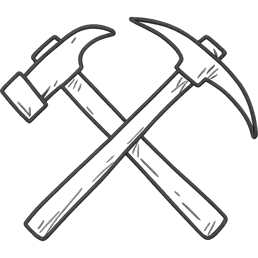 hammer and pickaxe icon emoji