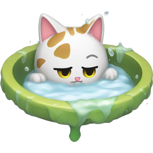 Kitty slime bath emoji