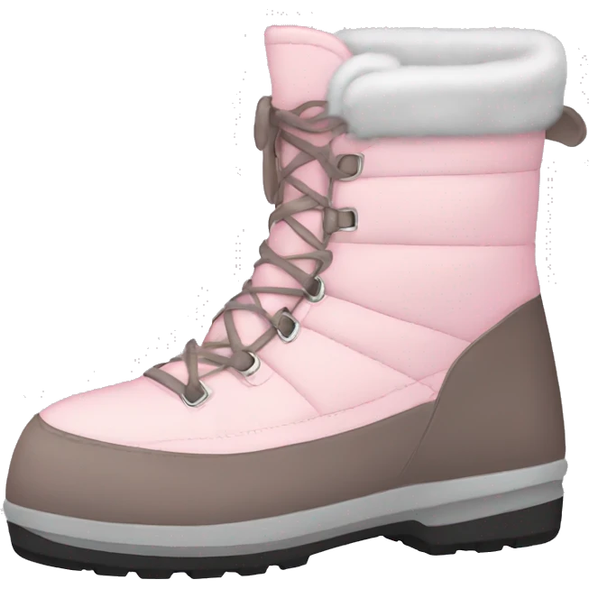 Light pink moon boots emoji
