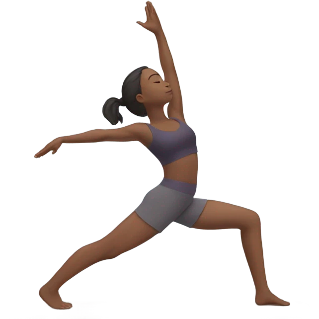 Girl doing yoga emoji