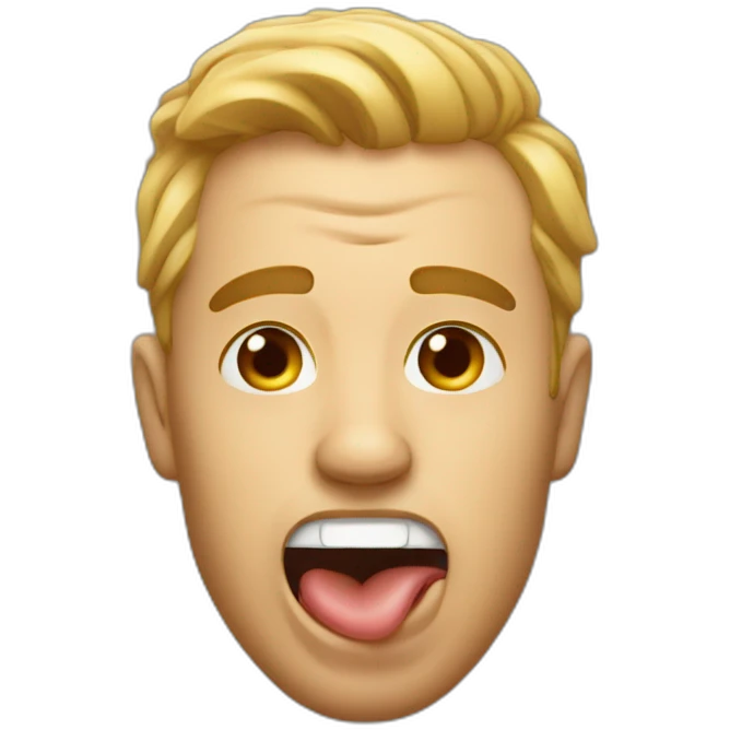 man sticking out his tongue emoji