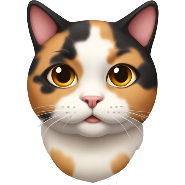 Calico fat cat  emoji