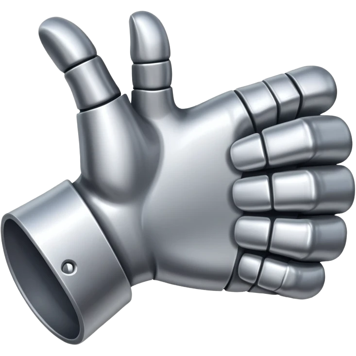 modern gauntlet thumb up (5 fingers) emoji