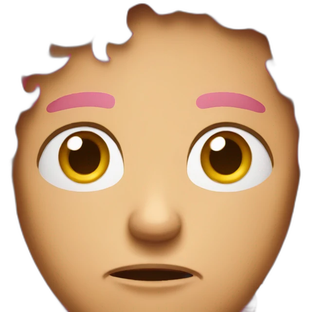 Sad man with pink hair emoji