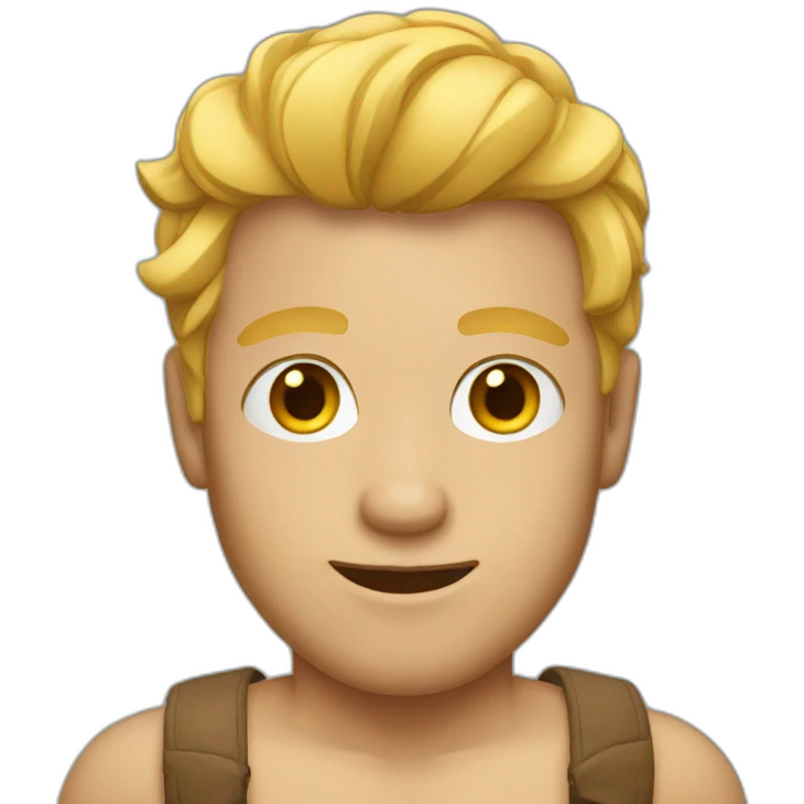 red skin blond man emoji