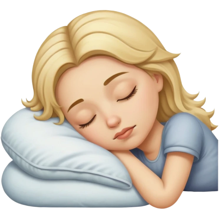 Dirty blonde girl sleeping emoji
