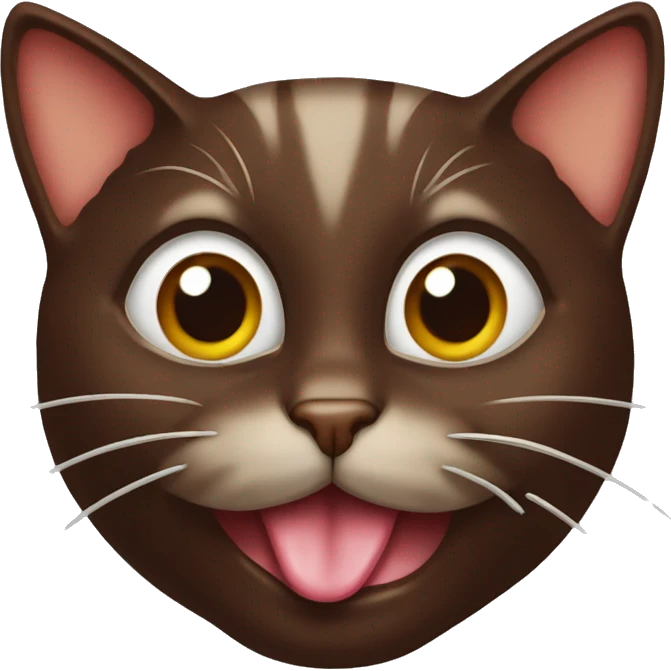 Cat tounge chocolate  emoji