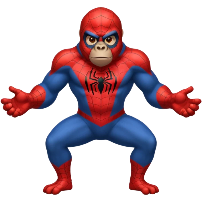 Gorilla wearing Spiderman suits emoji