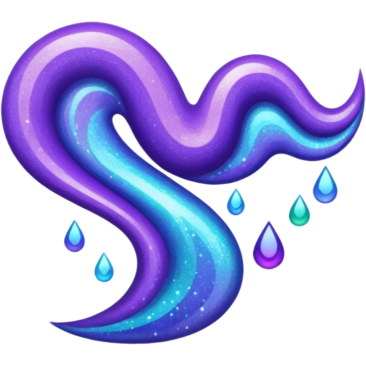 Glitter Purple and Cian hangloose emoji