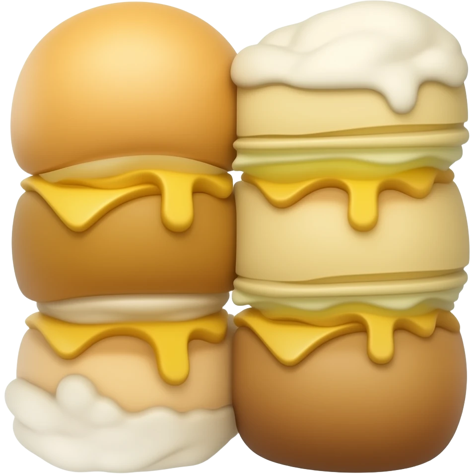 Trois Trets superposés emoji