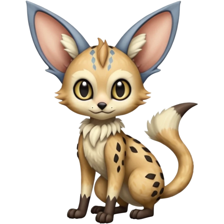 Big-eared Batty Meloetta-Lykoi-Serval-Cresselia-Palkia-Stitch-Fakémon-creature-hybrid emoji