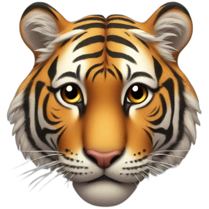 Tiger in love emoji