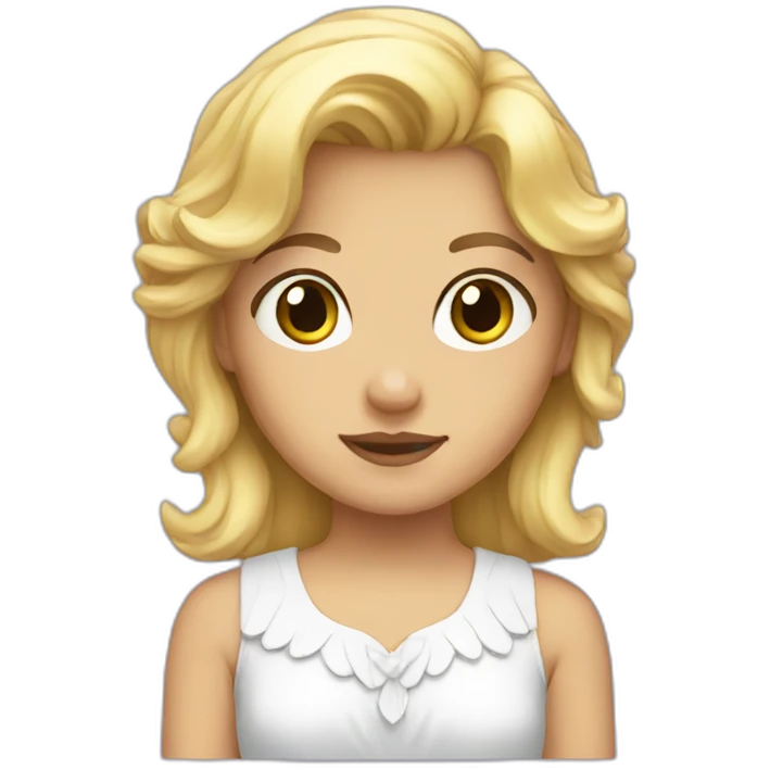 Blonde girl angel emoji