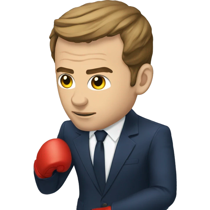 Macron qui fait de la boxe emoji