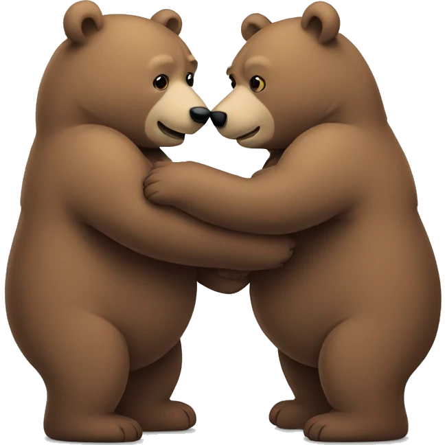 Two bears hugging  emoji