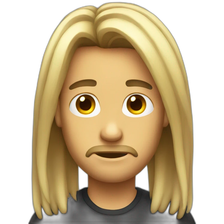 Bad long hair emoji