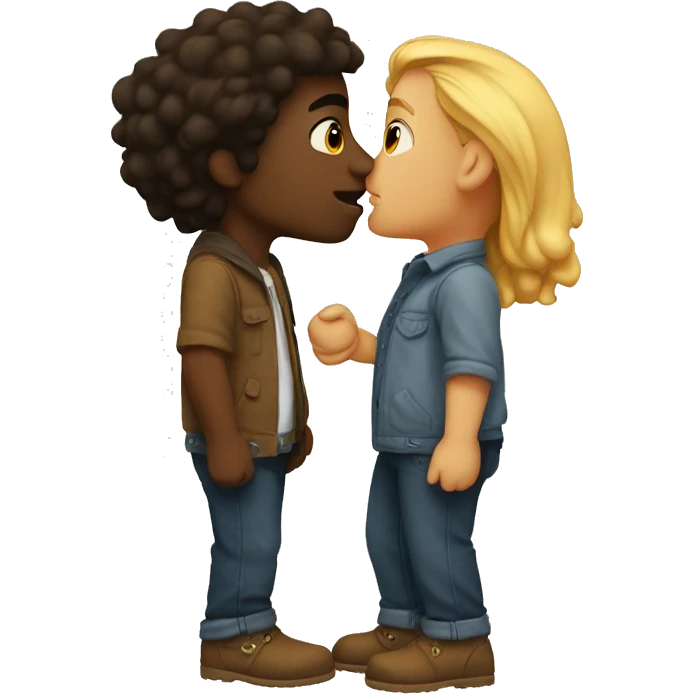 Of DeuTwo lovers kissing  emoji