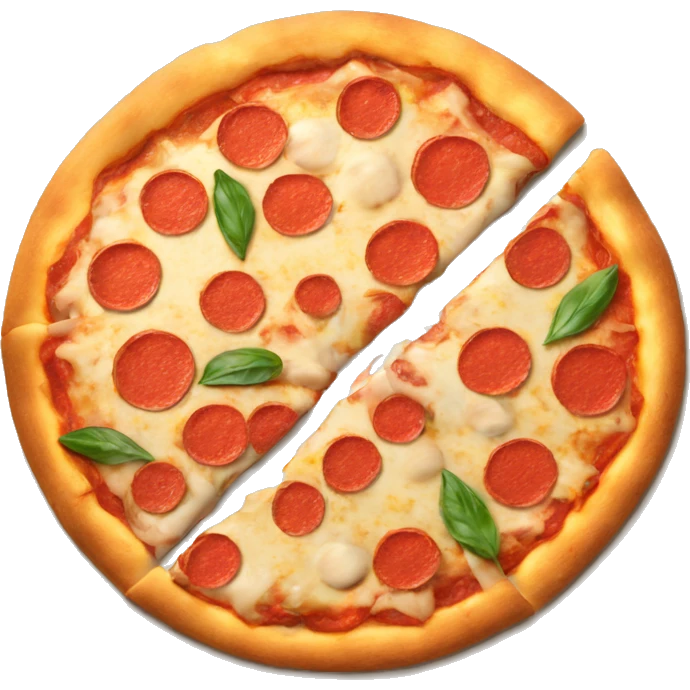A pizza with harddr drives on it emoji