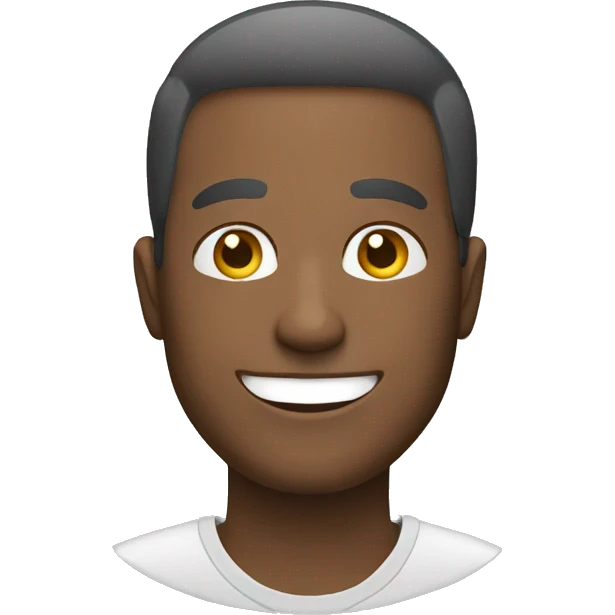 smiling man using computer emoji