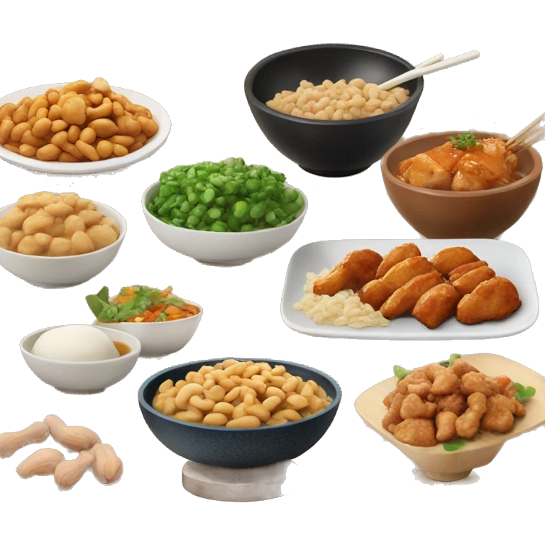 Taiwanese and portugal fusion restaurant featuring peanuts and chicken cuisine emoji