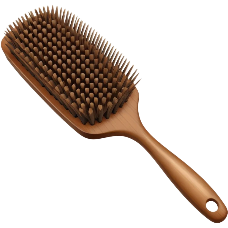 brown hair brush emoji