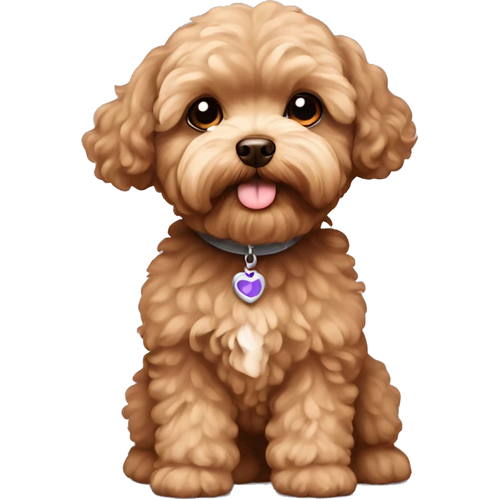 New year brown maltipoo  emoji