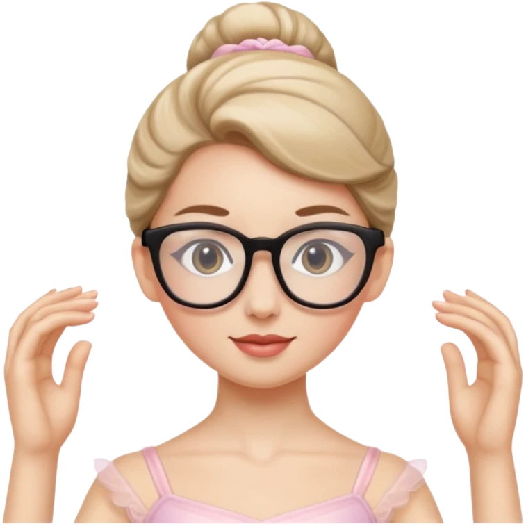 A ballerina with a beautiful glasses emoji