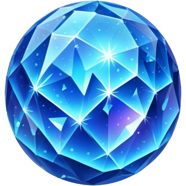 blue planet, Crystal Planet, surface covered in glowing crystals emoji