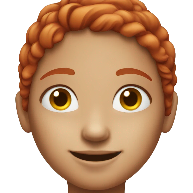 red hair girl with freckles smiling emoji