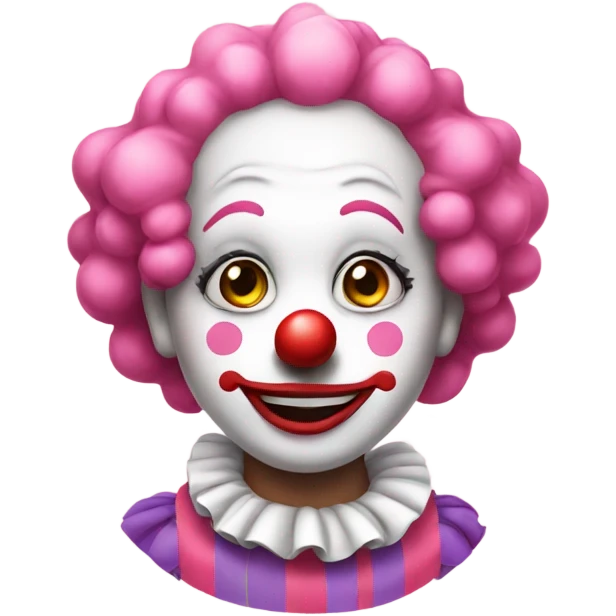  Cute Pink clown  emoji