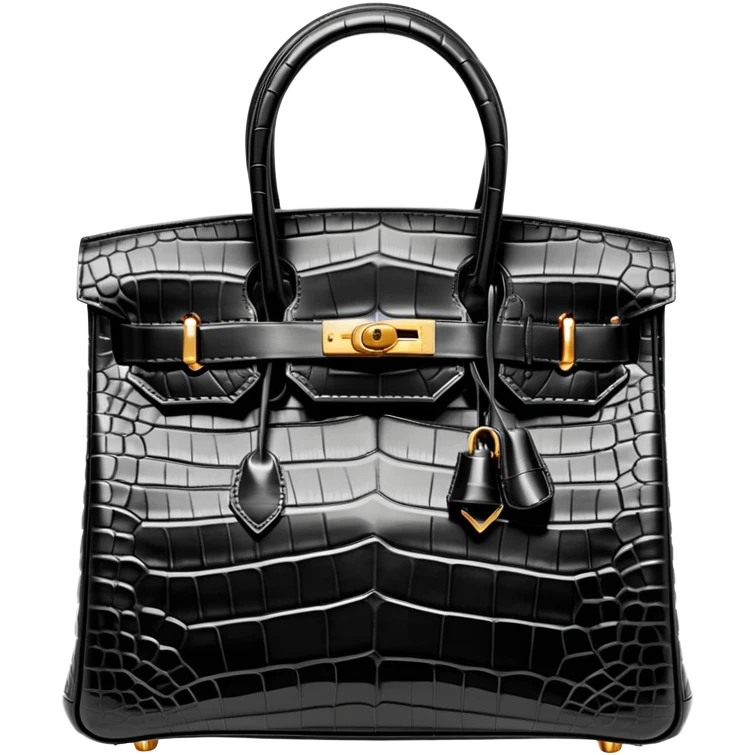 black crocodile hermes birkin bag emoji