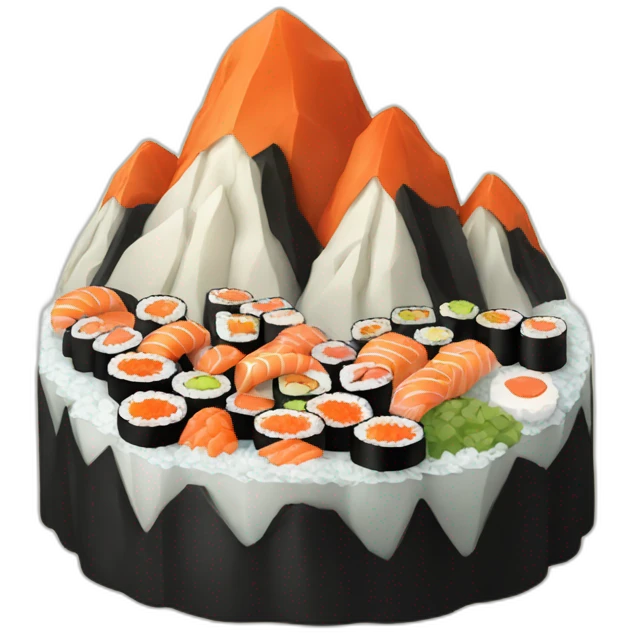 Mountain of sushi emoji