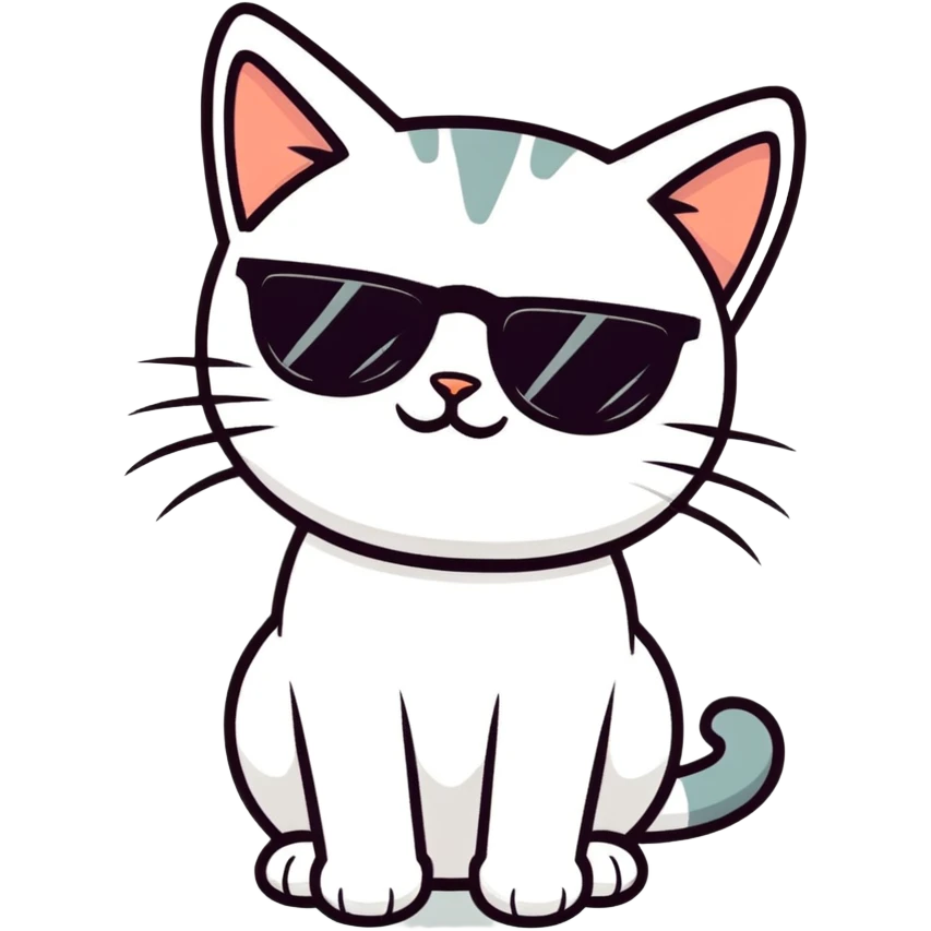 Cat with sunglasses emoji