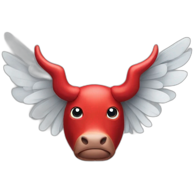 Red bull with wings emoji