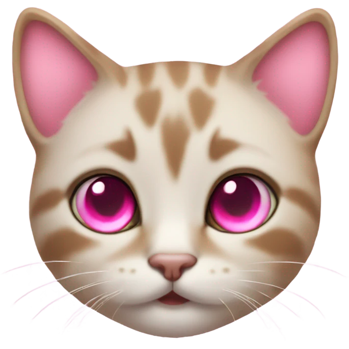 Kitten with pink hearts for eyes  emoji