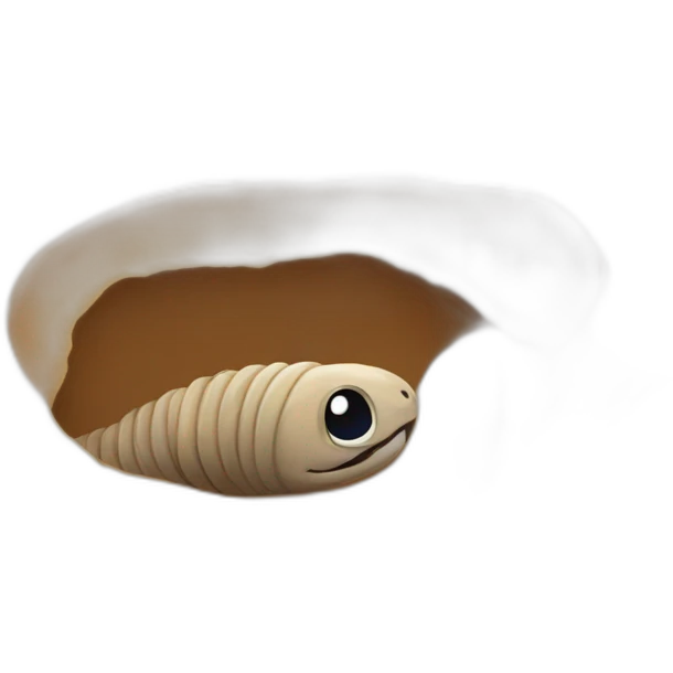 sandworm hiding in sand emoji