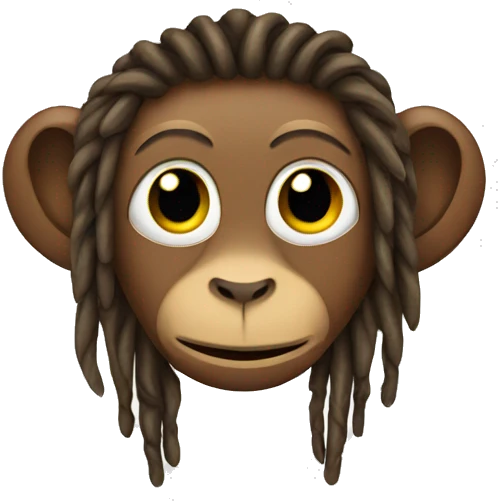monkey with dreads emoji