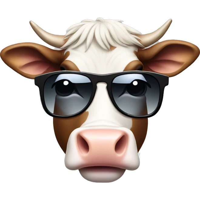 Cow with sunglasses emoji