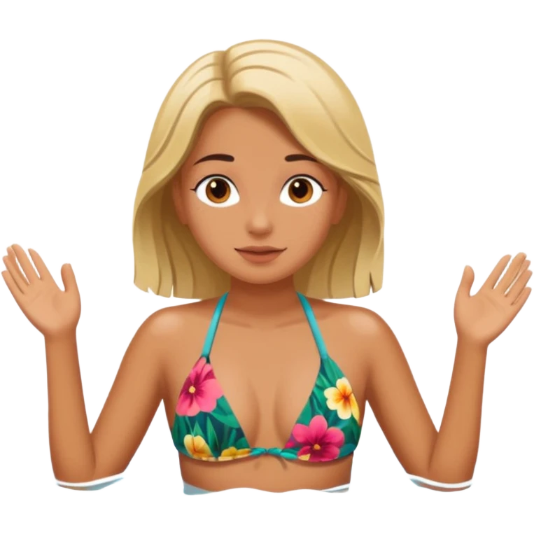 A girl swimming in Goan ocean emoji