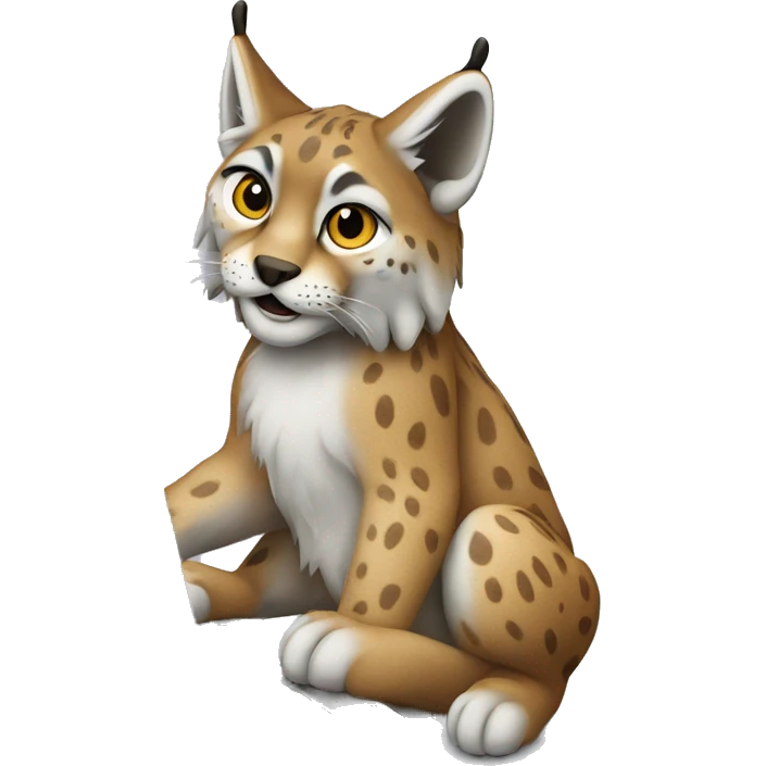 A lynx with a laptop emoji