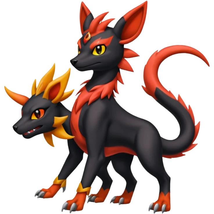 Litten-Houndoom-Salandit-Noibat-Flareon-Fakémon-Digimon-fusion (full body) emoji